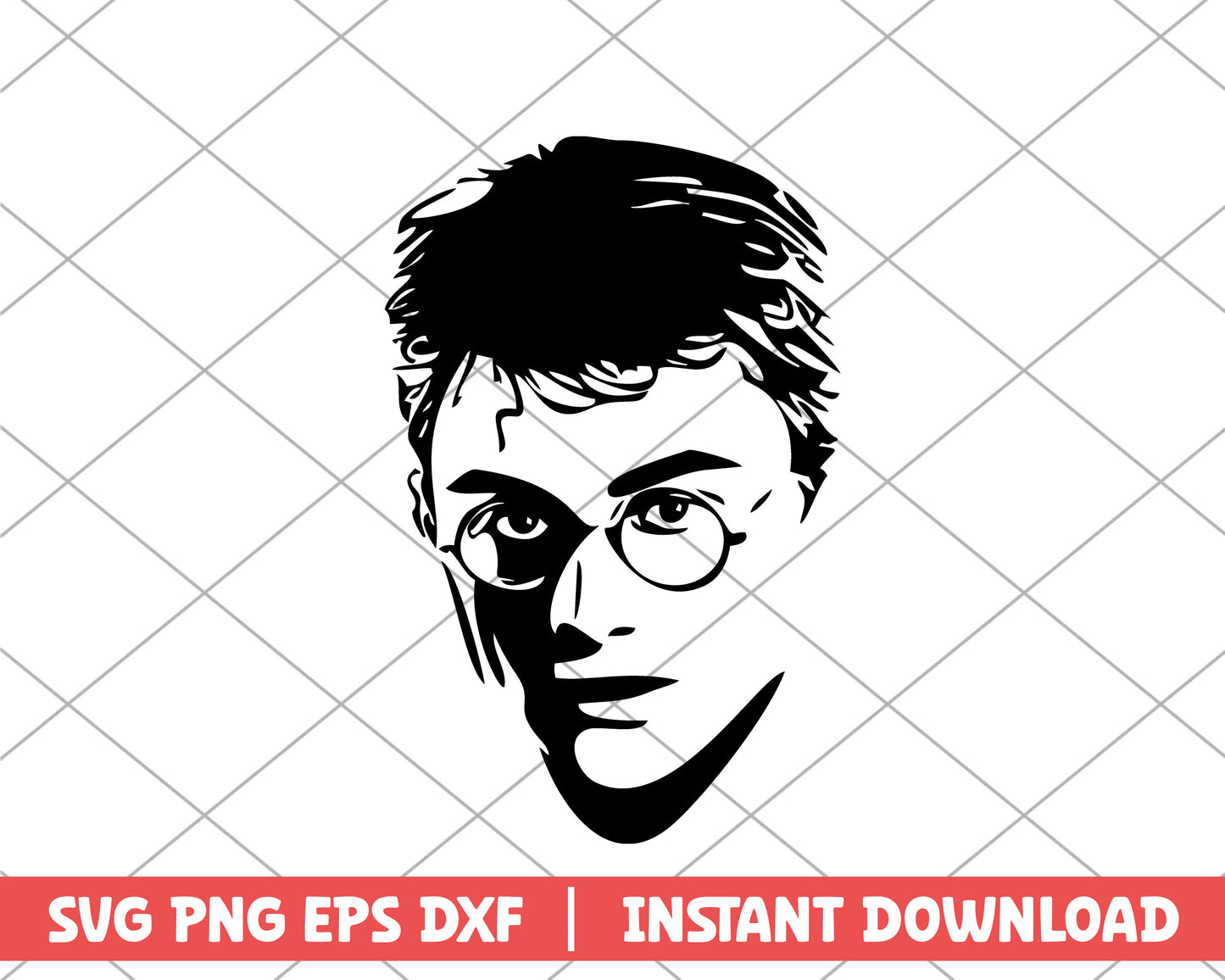 Harry Potter face cartoon svg