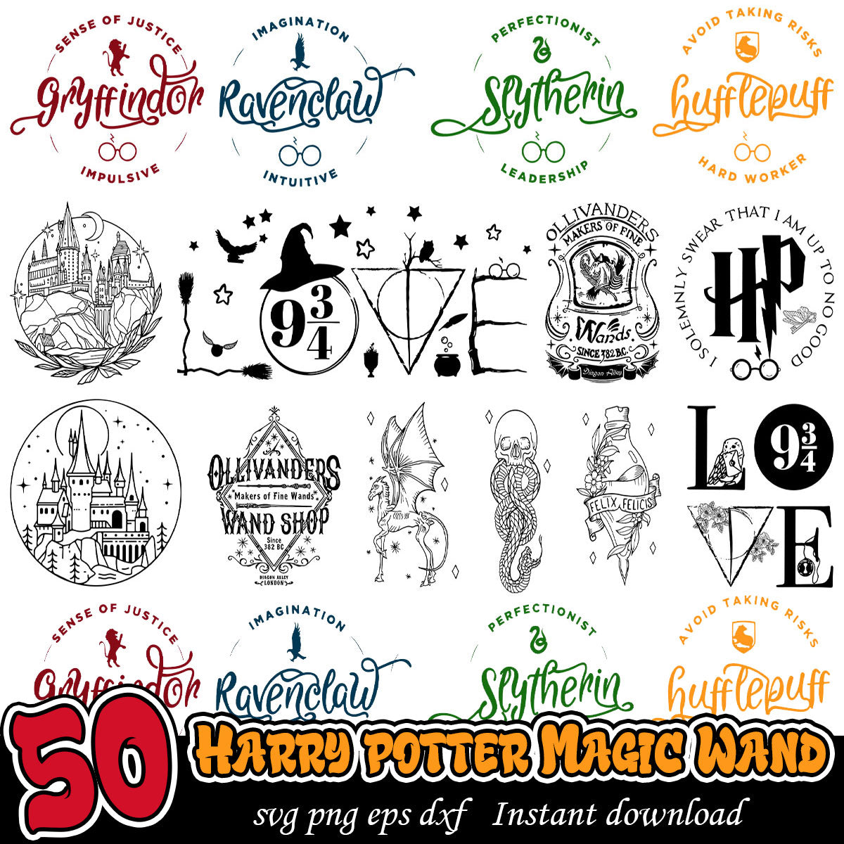 Harry Potter Magic Wand SVG Bundle, Harry Potter svg bundle