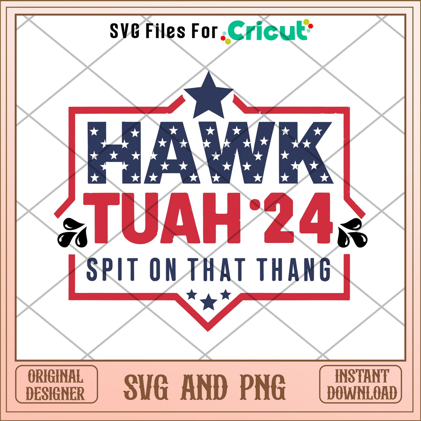 Hawk tuah 24 spit on SVG