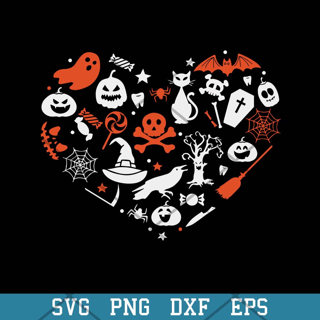 Heart Halloween Horror Svg, Halloween Svg-Svgfilesforcricut