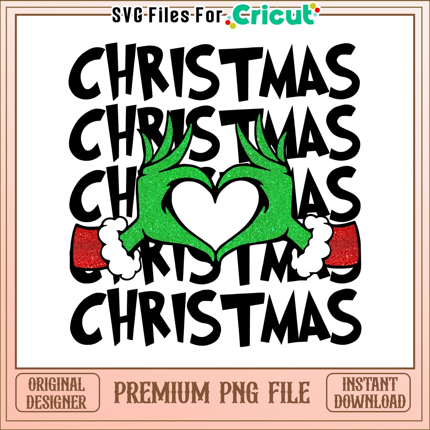 Heart love grinch christmas png, the grinch love interest png
