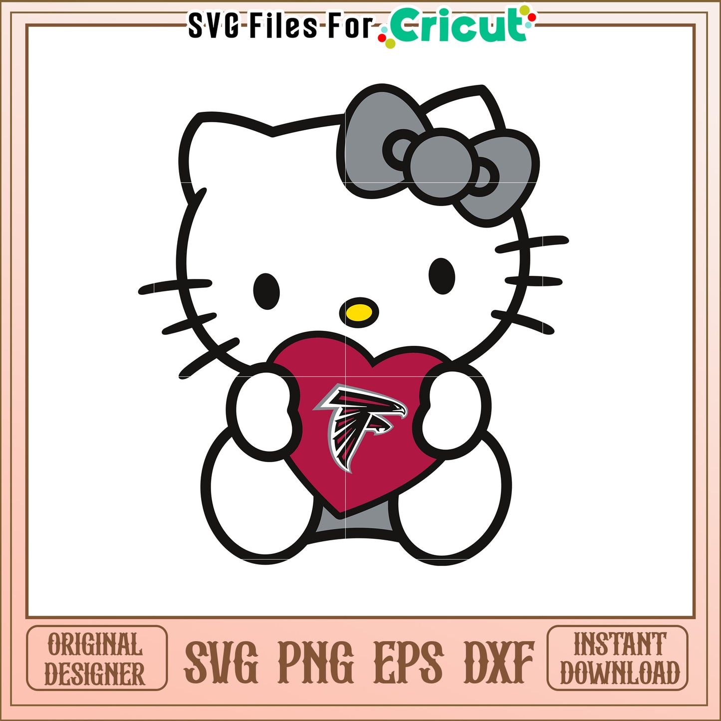 Hello Kitty Atlanta Falcons SVG