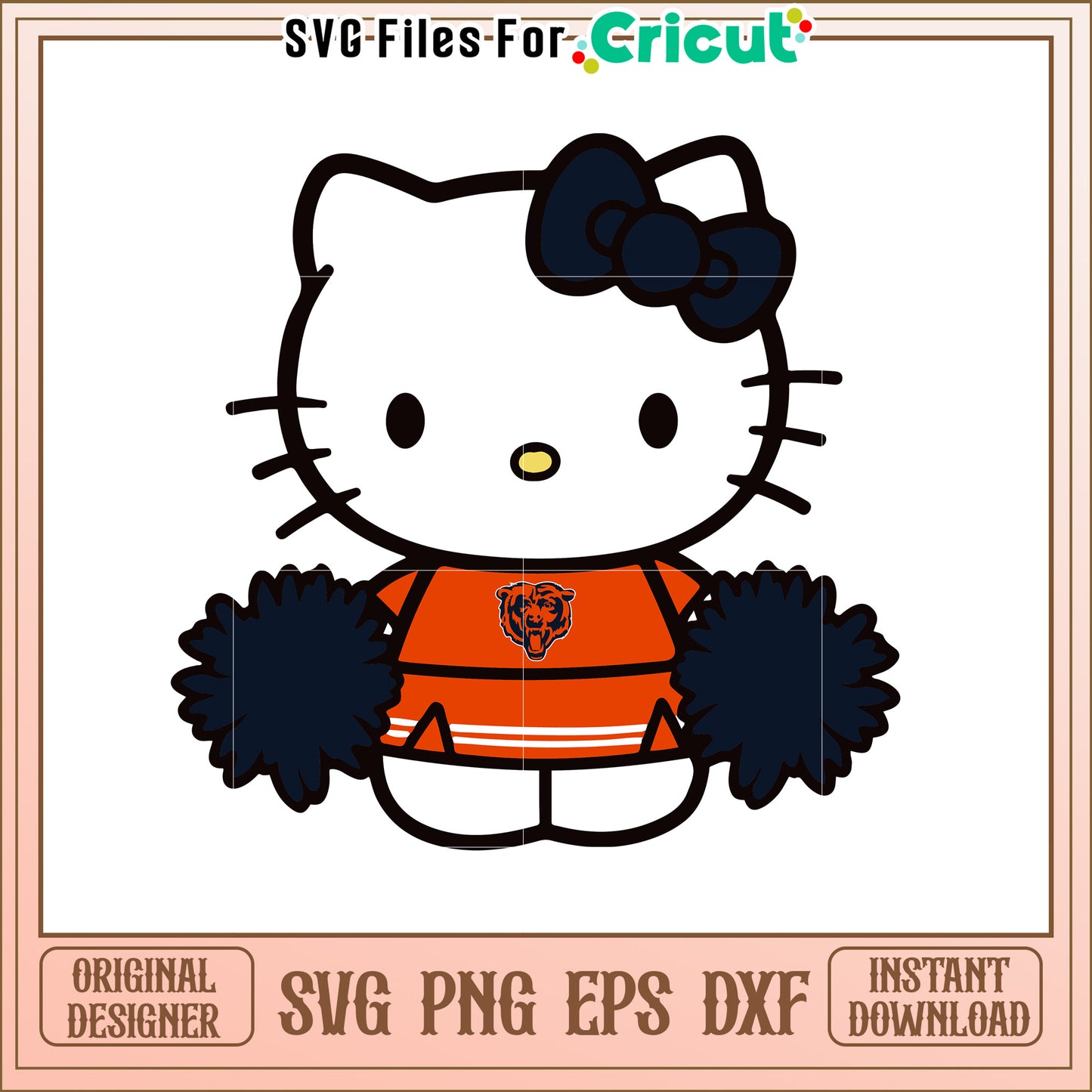 Hello Kitty Bears Cheerleader SVG