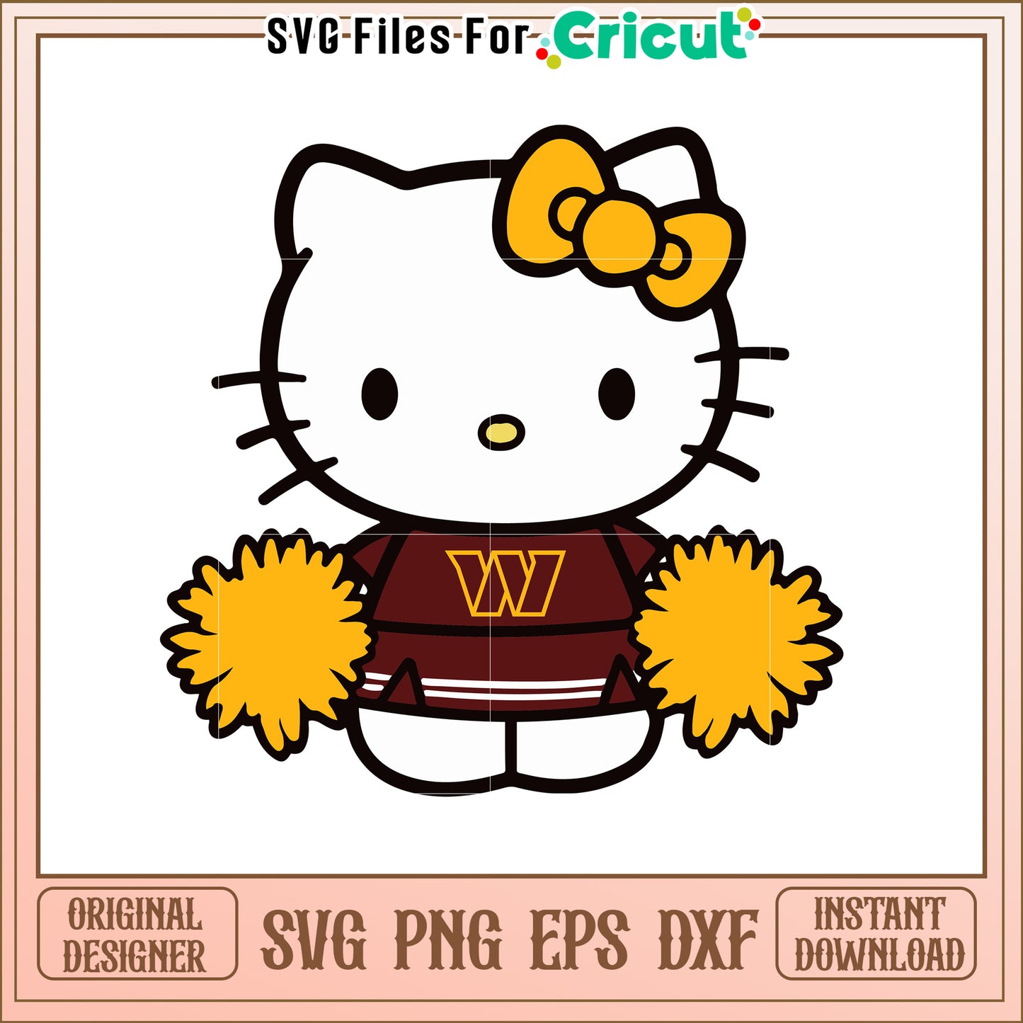 Hello Kitty Cheerleader SVG