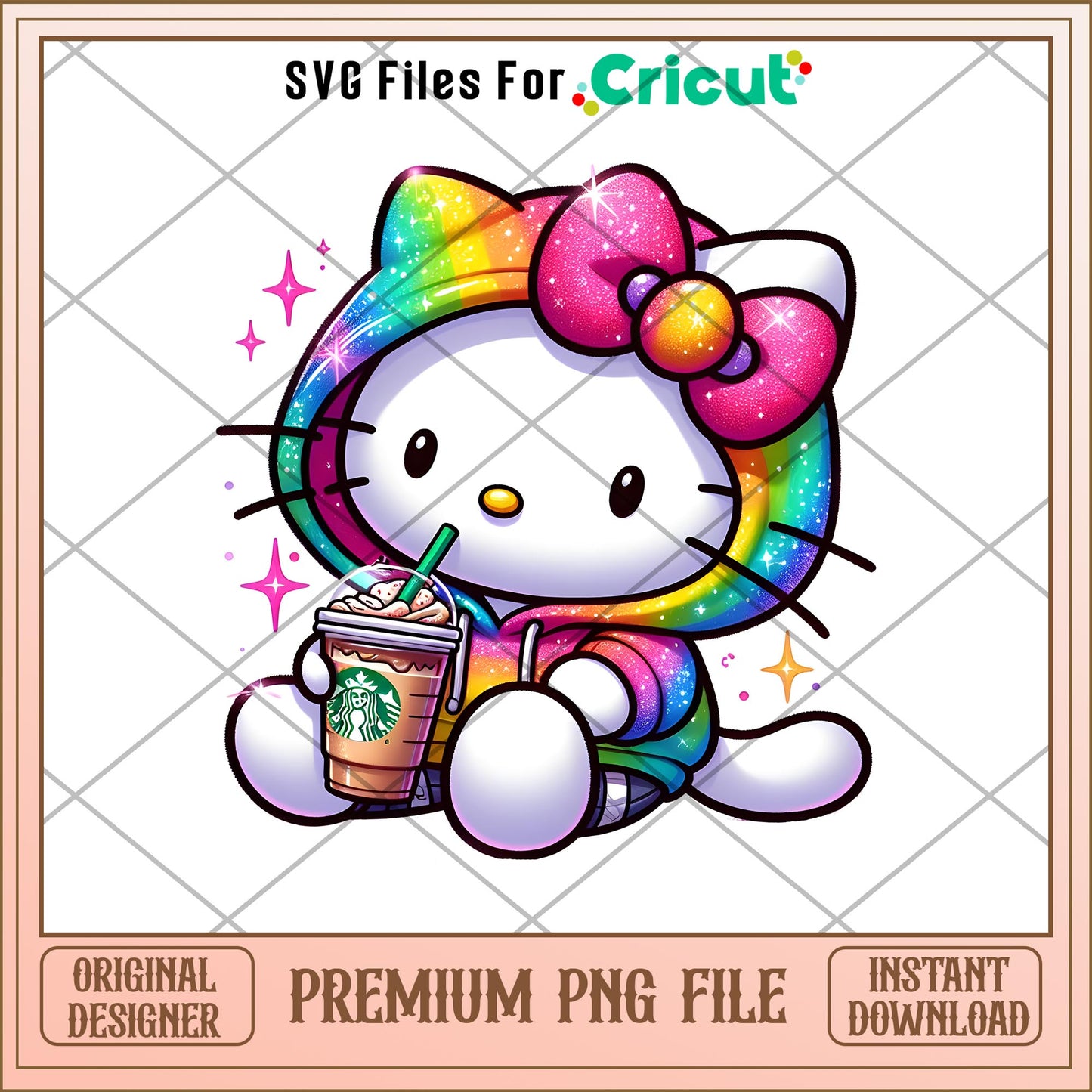 Hello Kitty Coffee png, Hello Kitty png, digital download