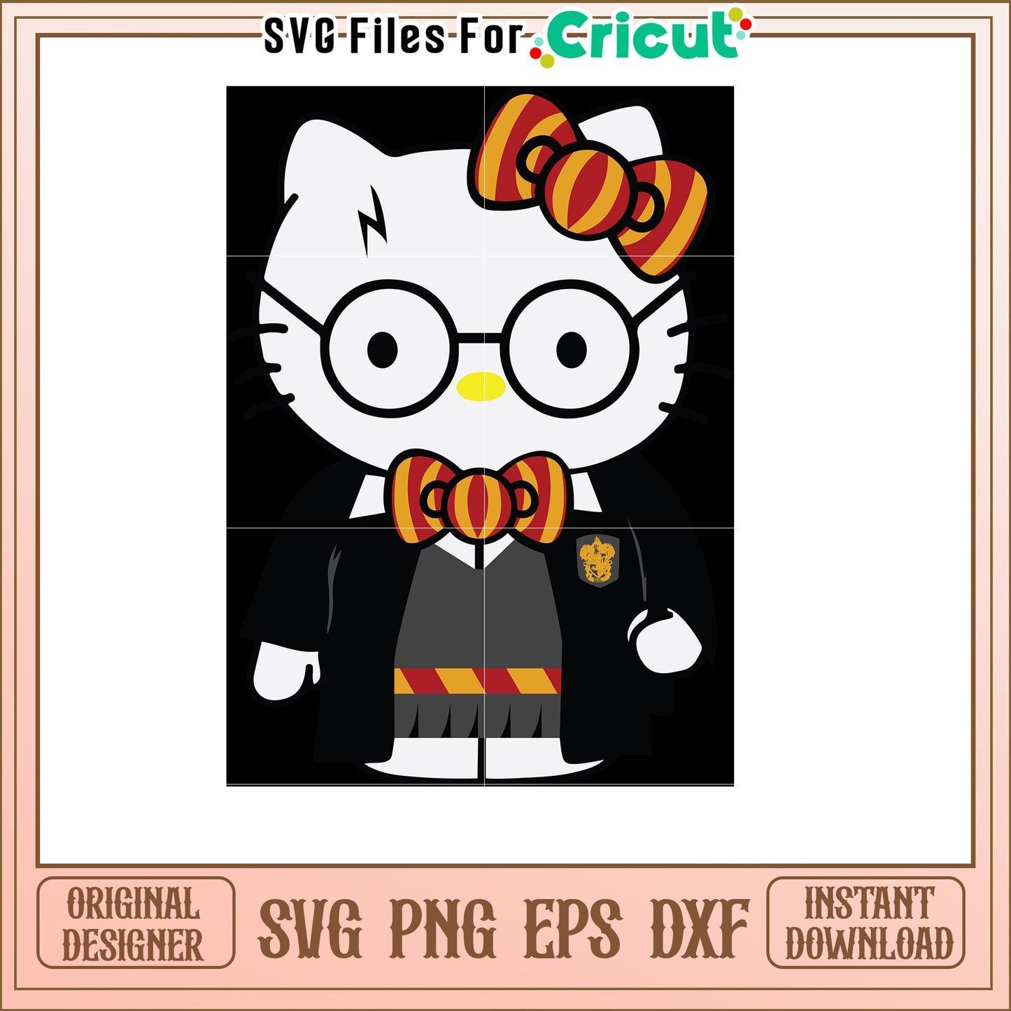 Hello Kitty Gryffindor SVG