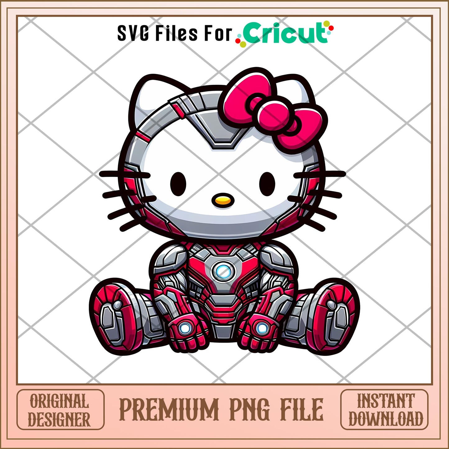 Hello Kitty Iron Man png, The marvel png, digital dowload (2)