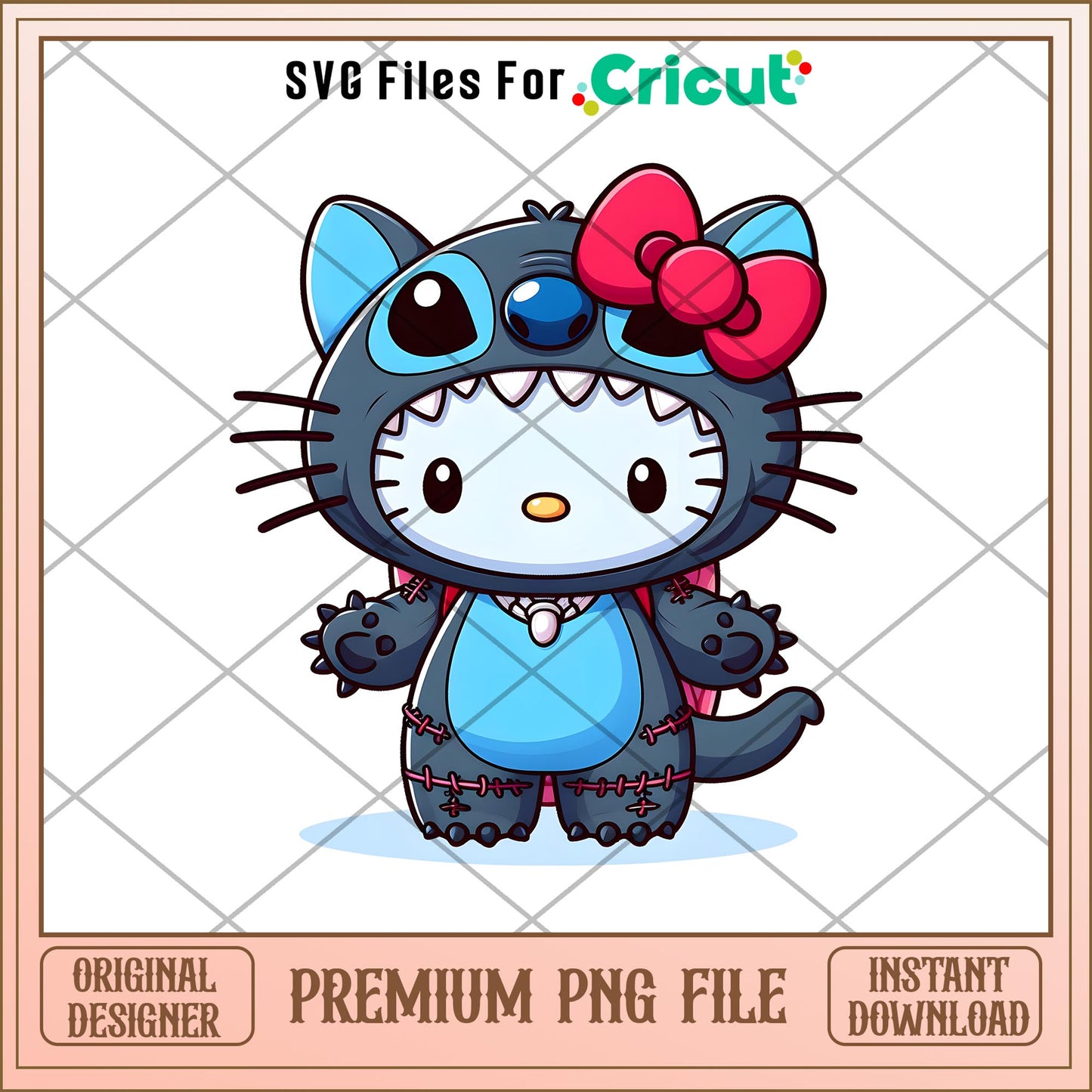 Hello Kitty Lilo And Stitch grey design png, Disney characters png, Digital Download