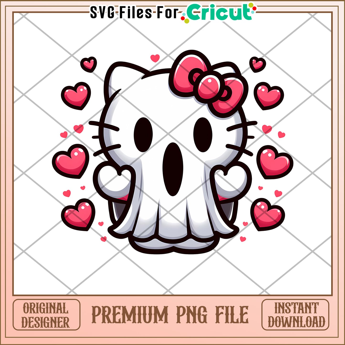 Hello Kitty Skull PNG Instant Download