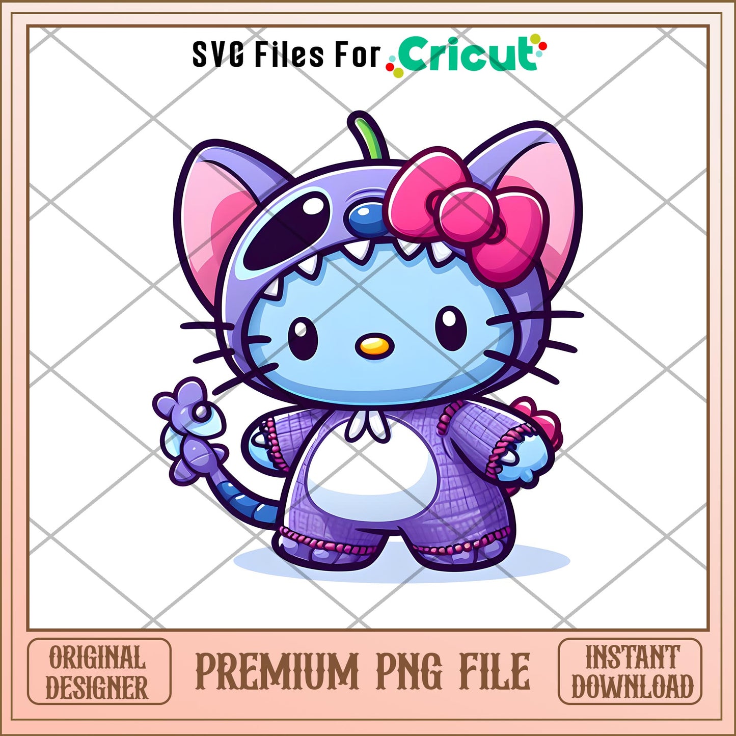 Hello Kitty Stitch Gengar png, Disney characters png, Digital Download