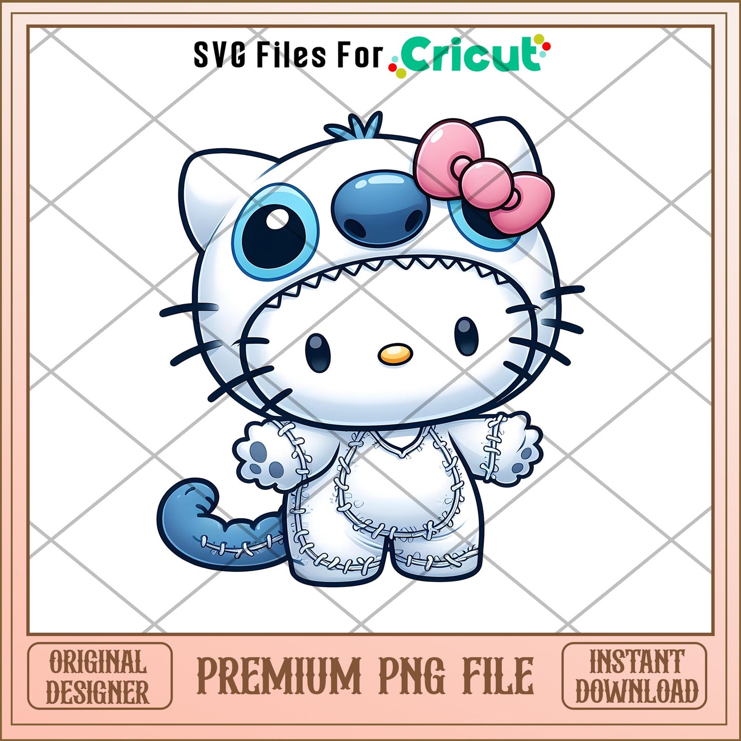 Hello Kitty Stitch vulpix png, Disney characters png, Digital Download