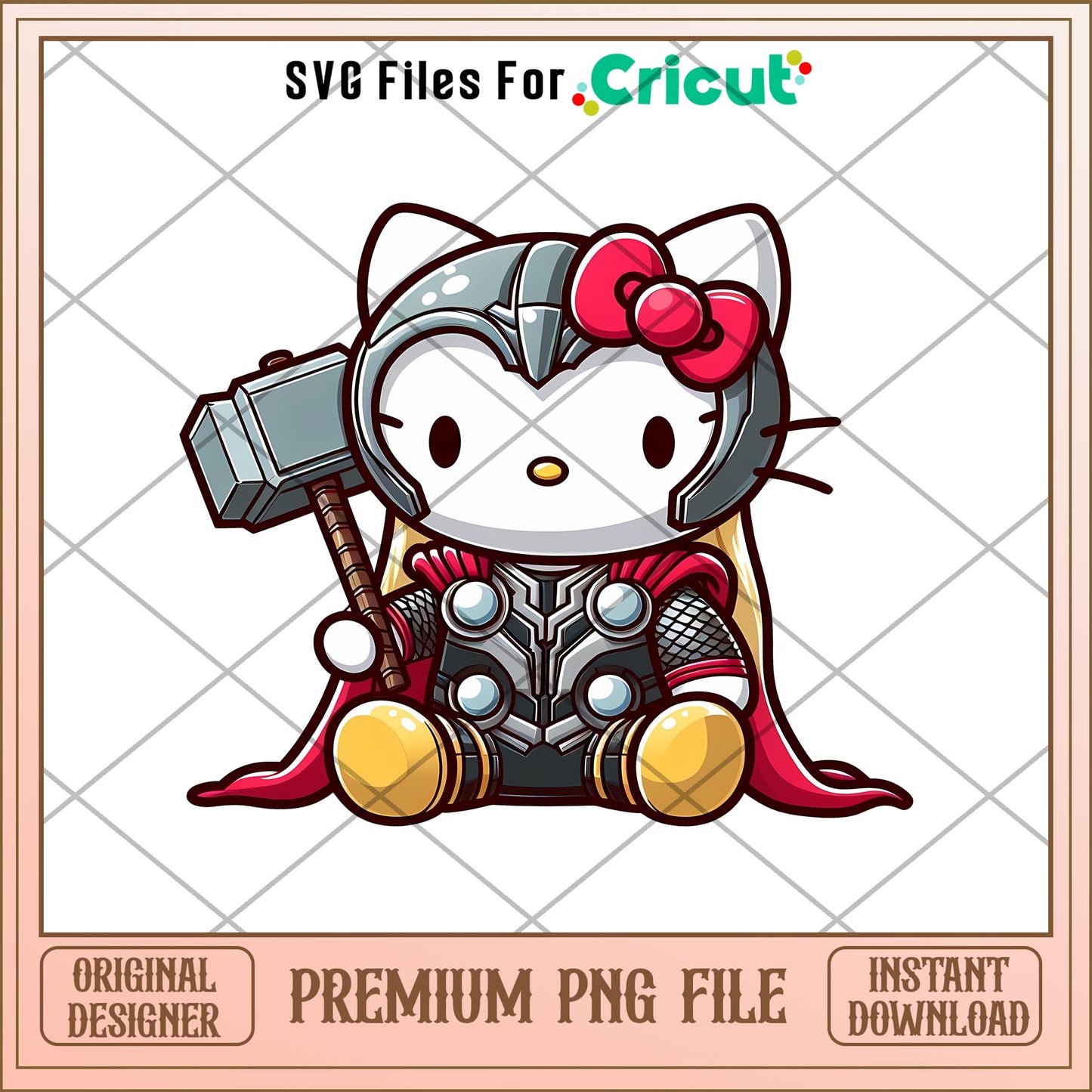 Hello Kitty Thor png, The marvel png, digital dowload