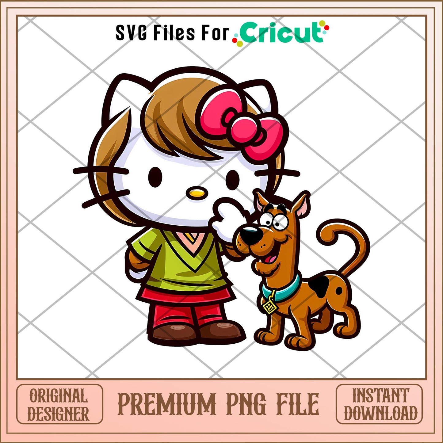 Hello Kitty Velma Dinkley png, scooby doo where are you png, Digital Download