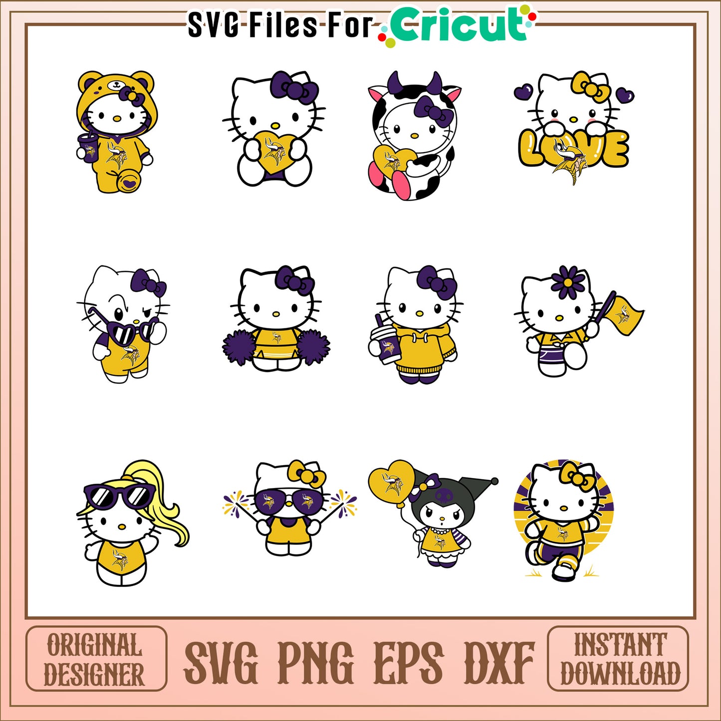 Hello Kitty Vikings SVG Bundle Instant Download