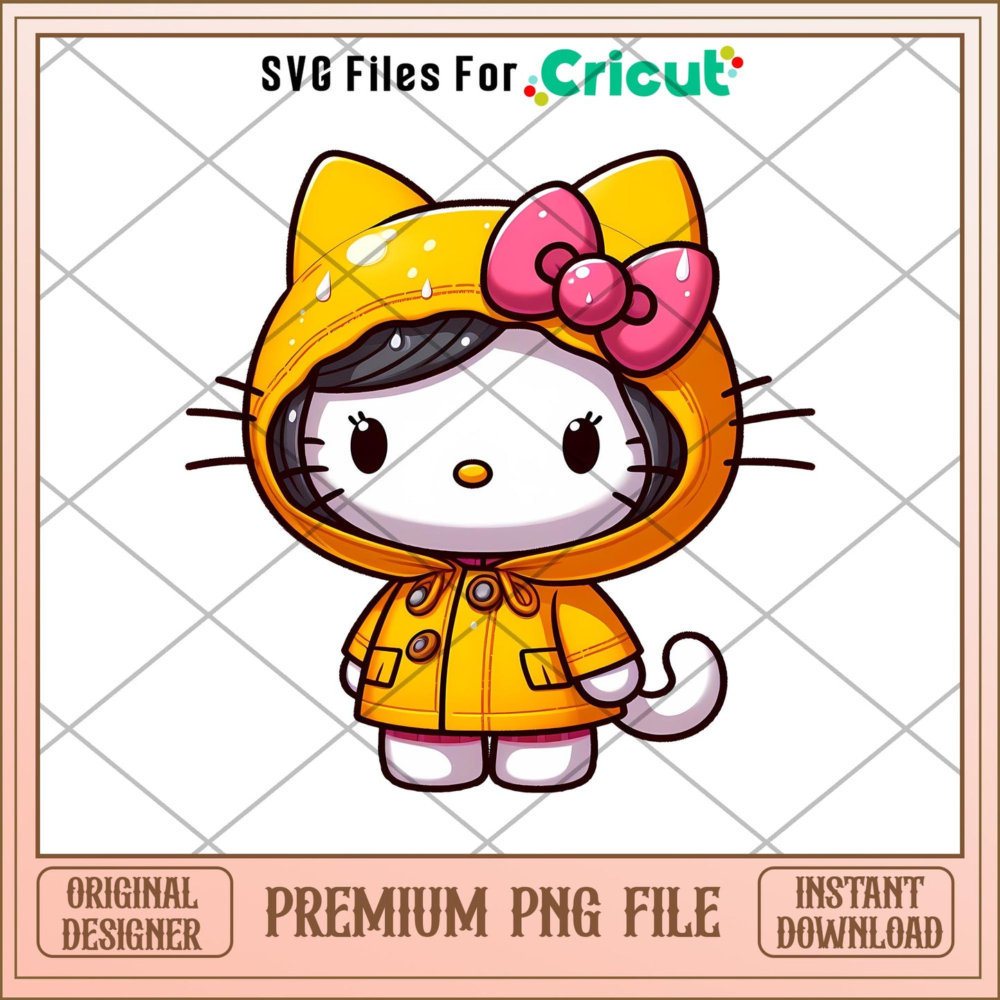 Hello Kitty girl cute png, quotes png, Digital Download