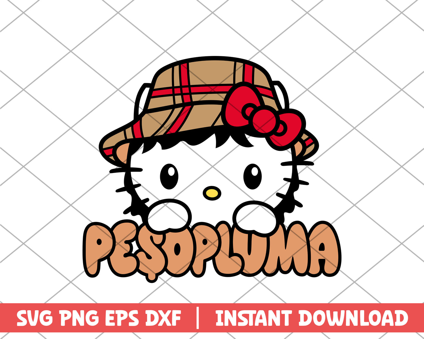 Hello Kitty pesopluma cartoon svg