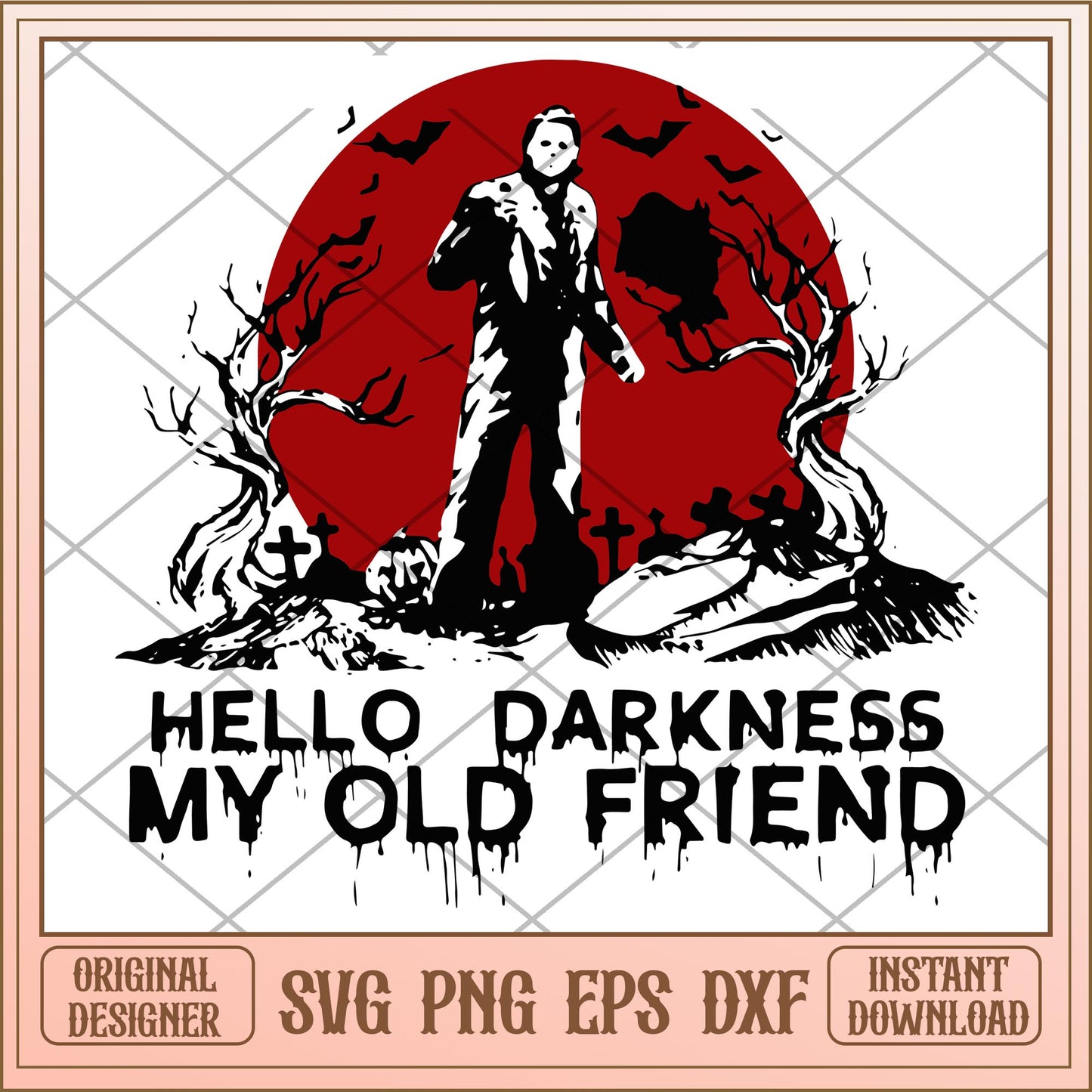 Hello darkness my old friend svg, Horror characters svg, digital download