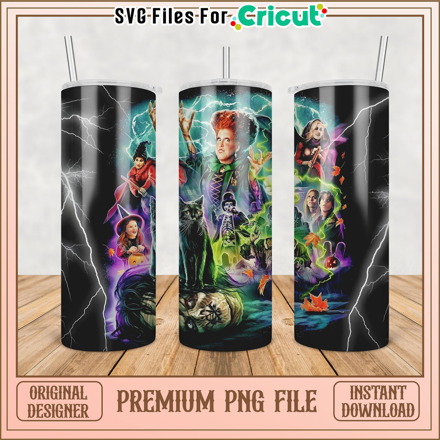 Hocus Pocus Halloween Tumbler PNG