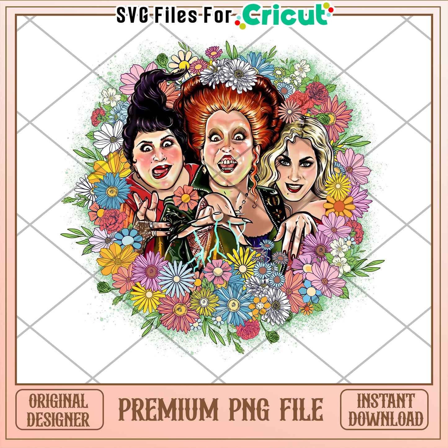 Hocus Pocus PNG Floral Sublimation