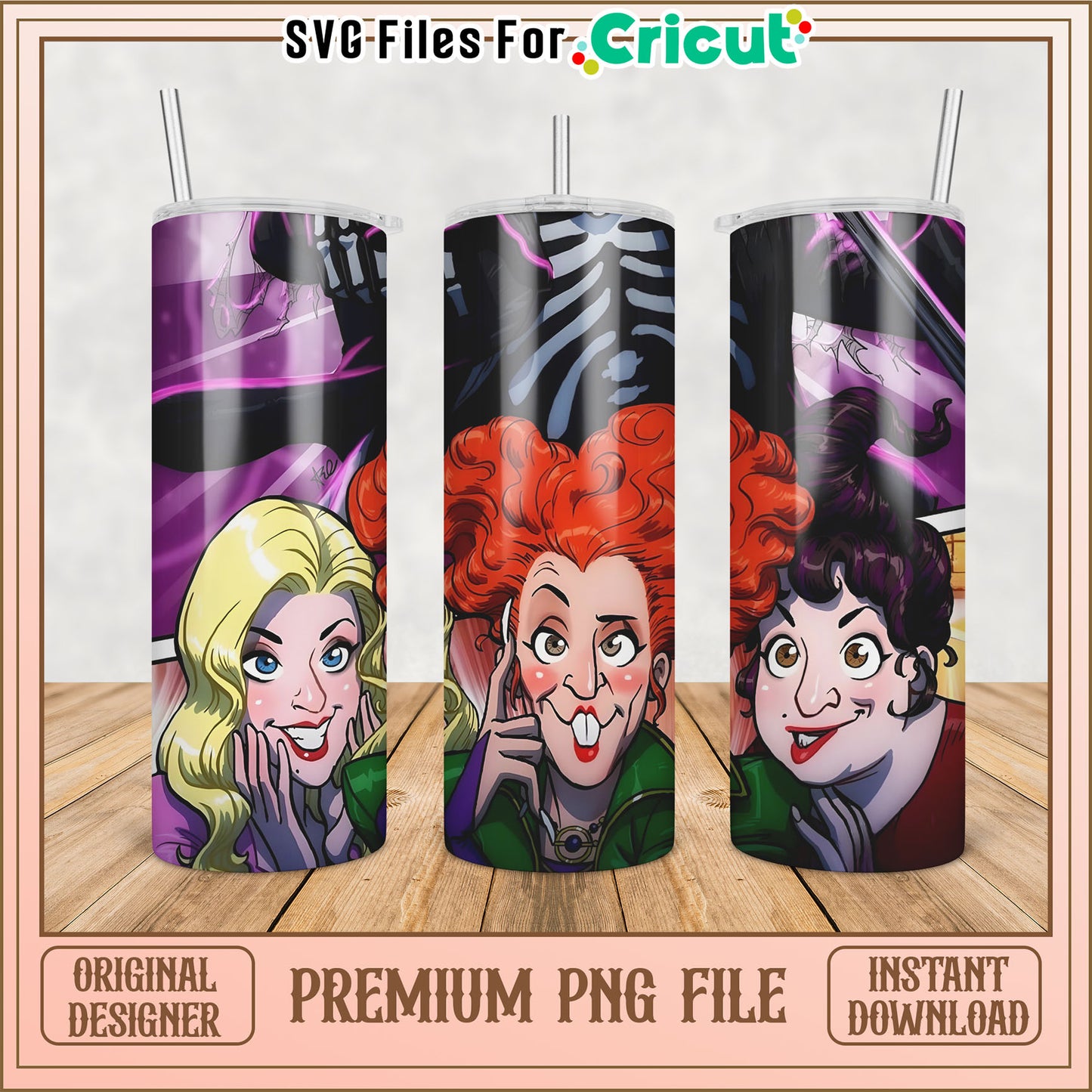 Hocus Pocus PNG Sublimation Design for Tumblers