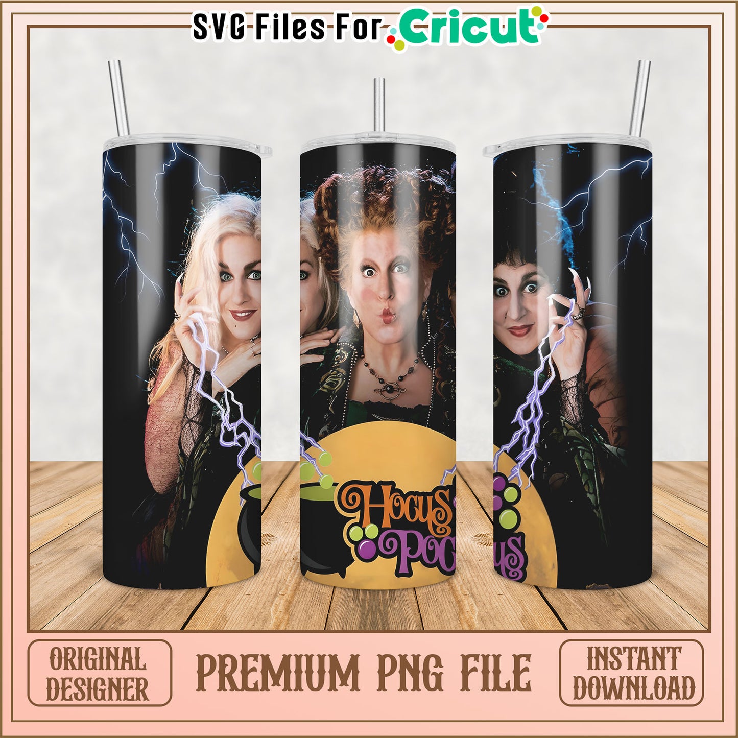 Hocus Pocus PNG Tumbler Design