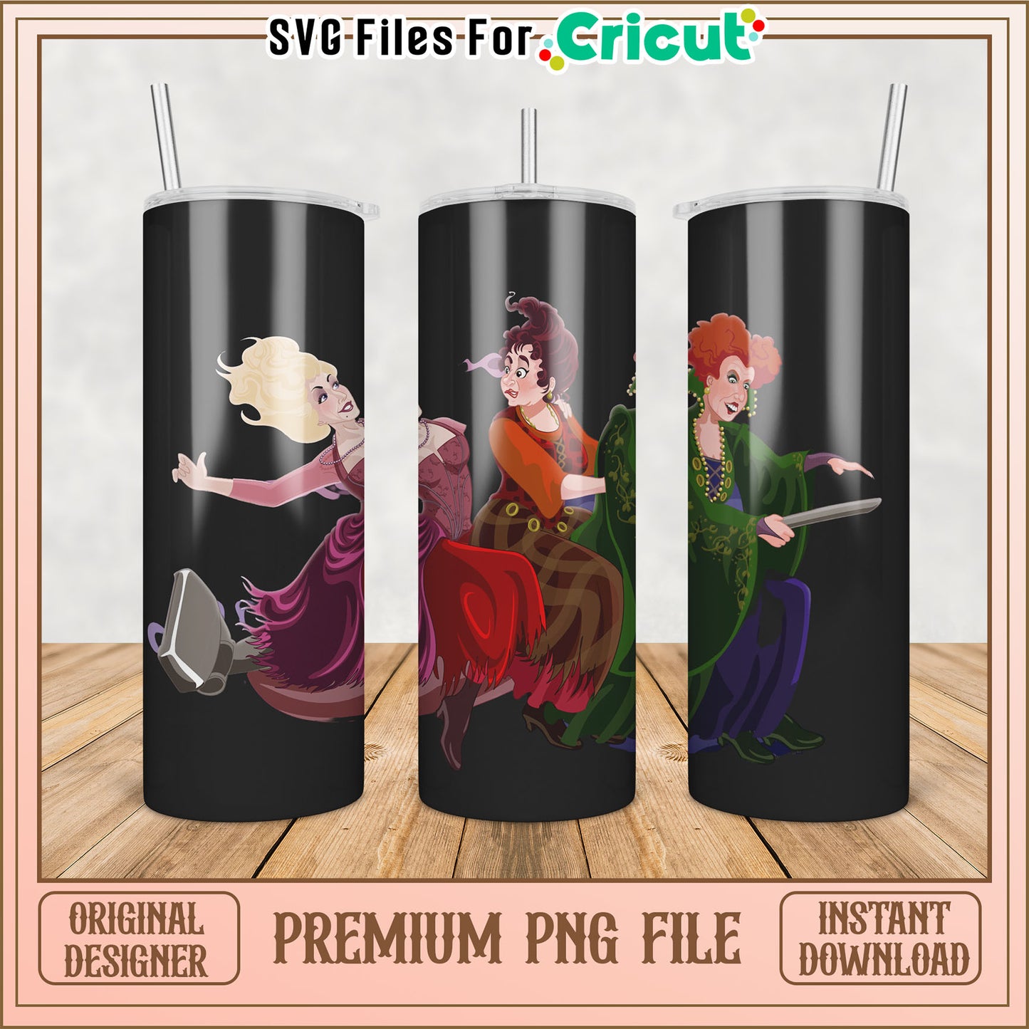 Hocus Pocus Tumbler PNG Sublimation