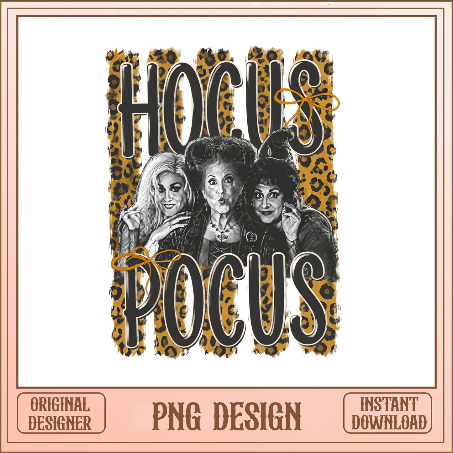 Hocus Pocus Sanderson Sisters PNG, Halloween Witch PNG, Leopard Print PNG