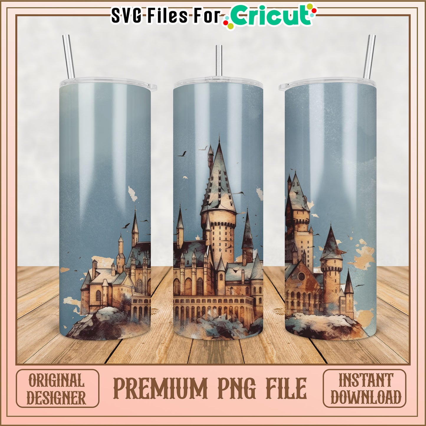 Hogwarts Castle Tumbler PNG
