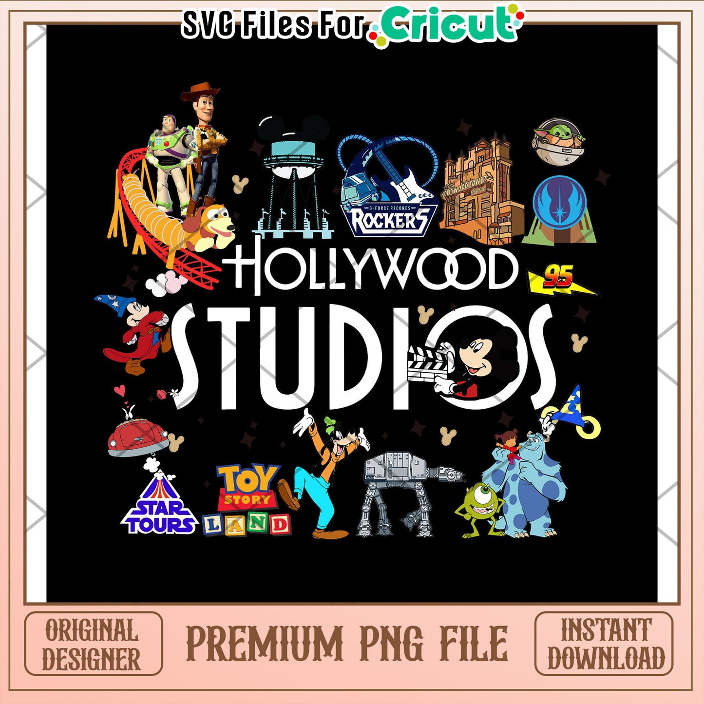 Hollywood Studios Disney PNG Design