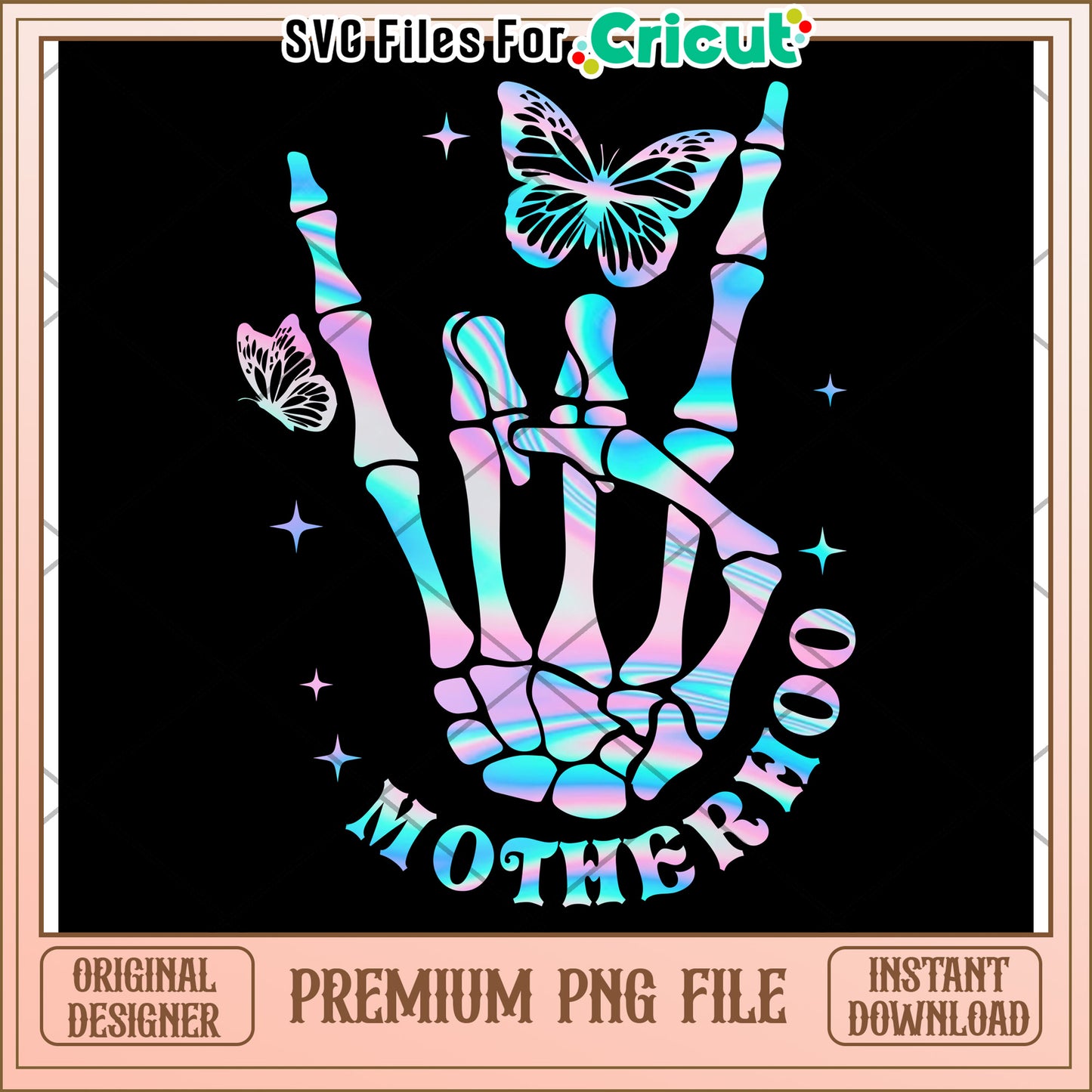 Holographic Mom Rockhand PNG