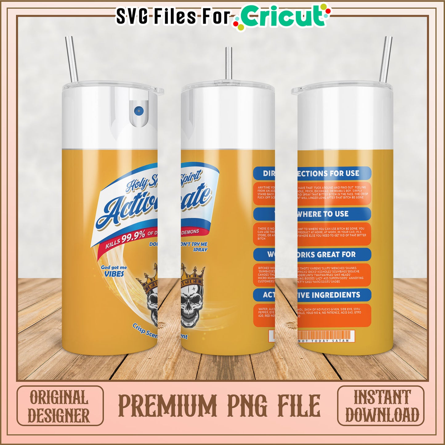 Holy Spirit Activated Tumbler PNG