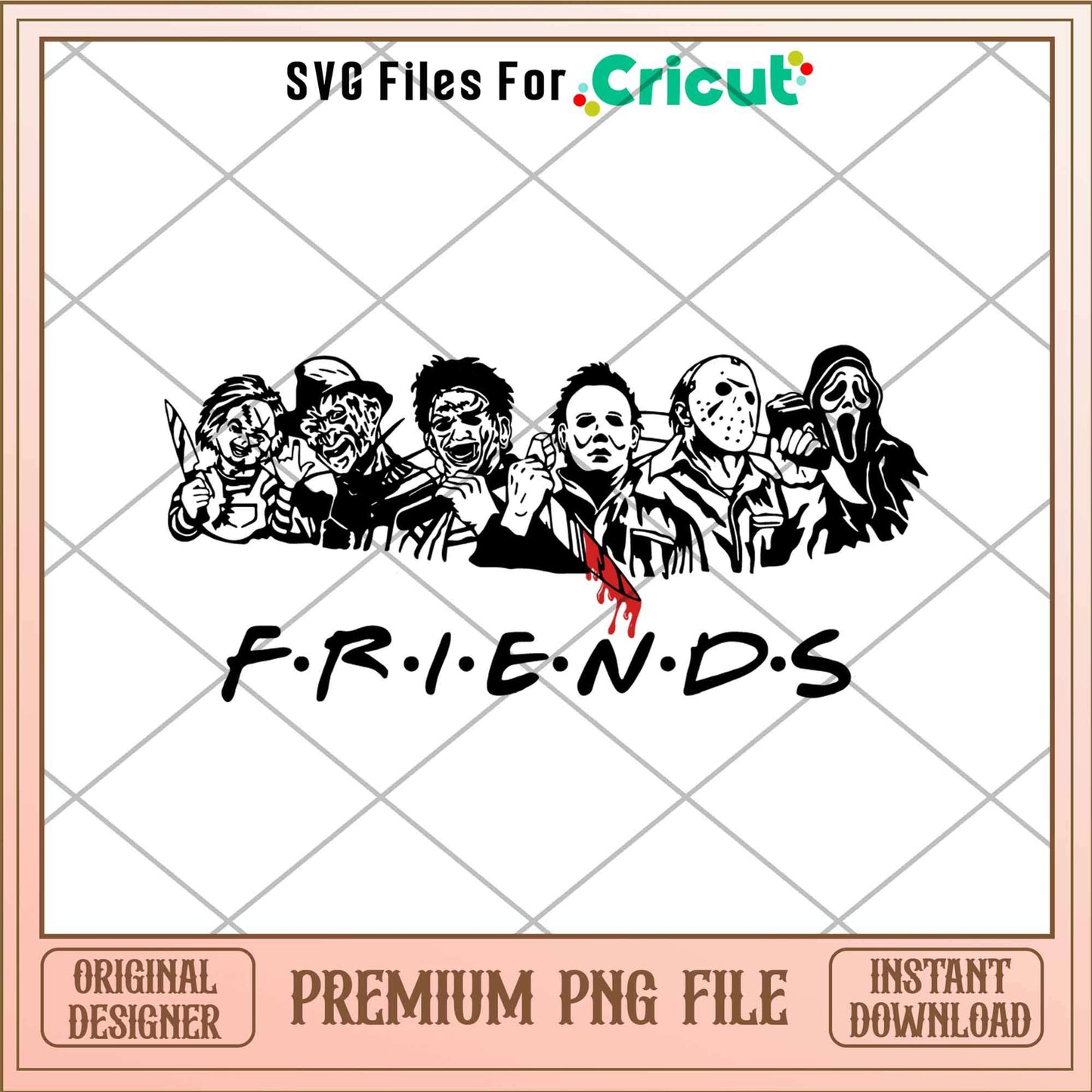 Horror Friends Squad png, Horror Characters png, Digital Download