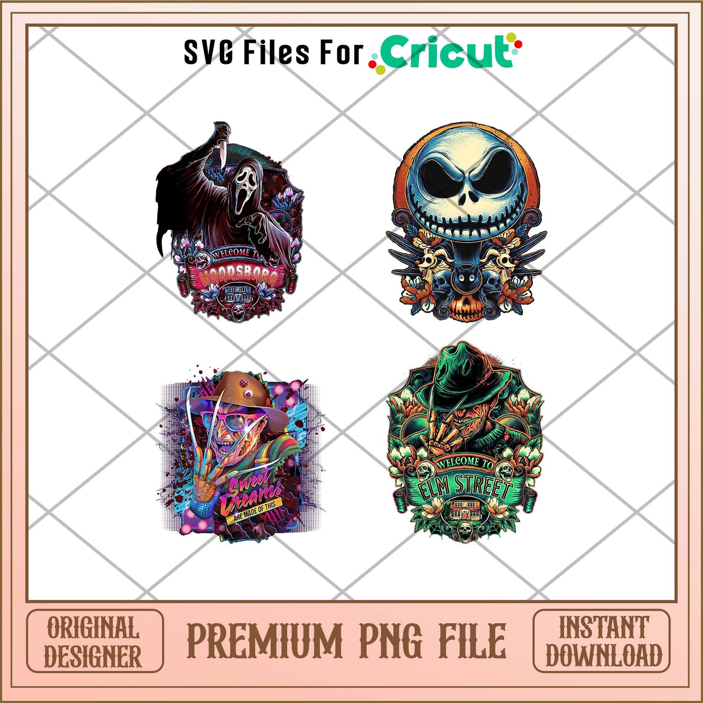 Horror Halloween squad png bundle, Horror bundle - Svgfileforcricut