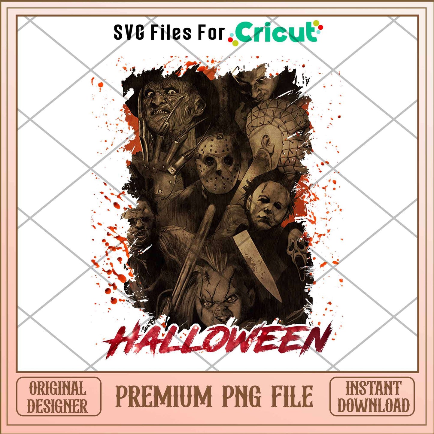Horror Jason Voorhees and friends halloween png, Horror characters png, Digital Download