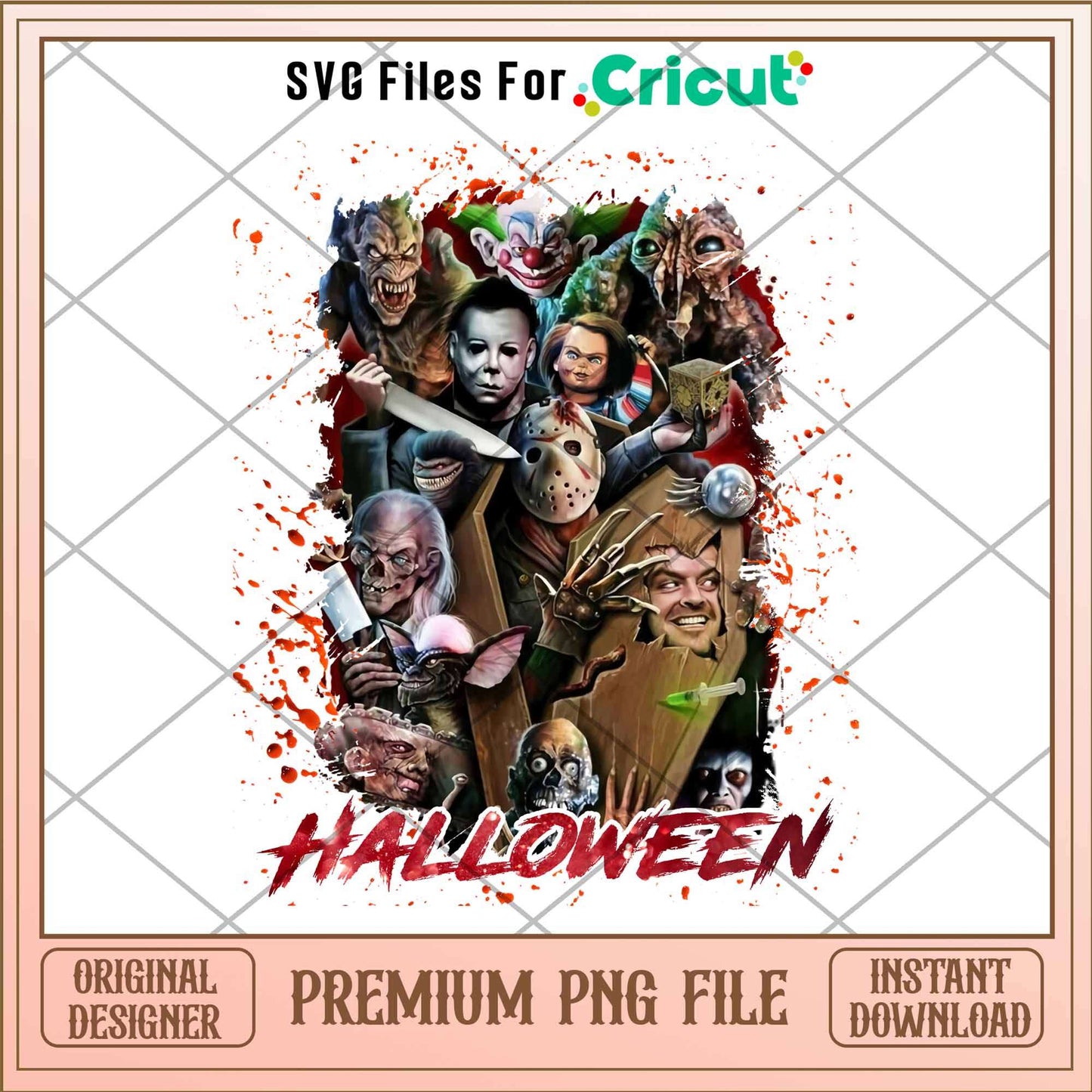 Horror Movies halloween png, Horror characters png, Digital Download