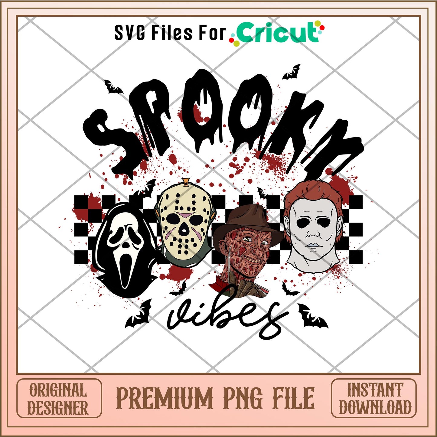 Horror Spooky Vibes png, Horror characters png, digital download