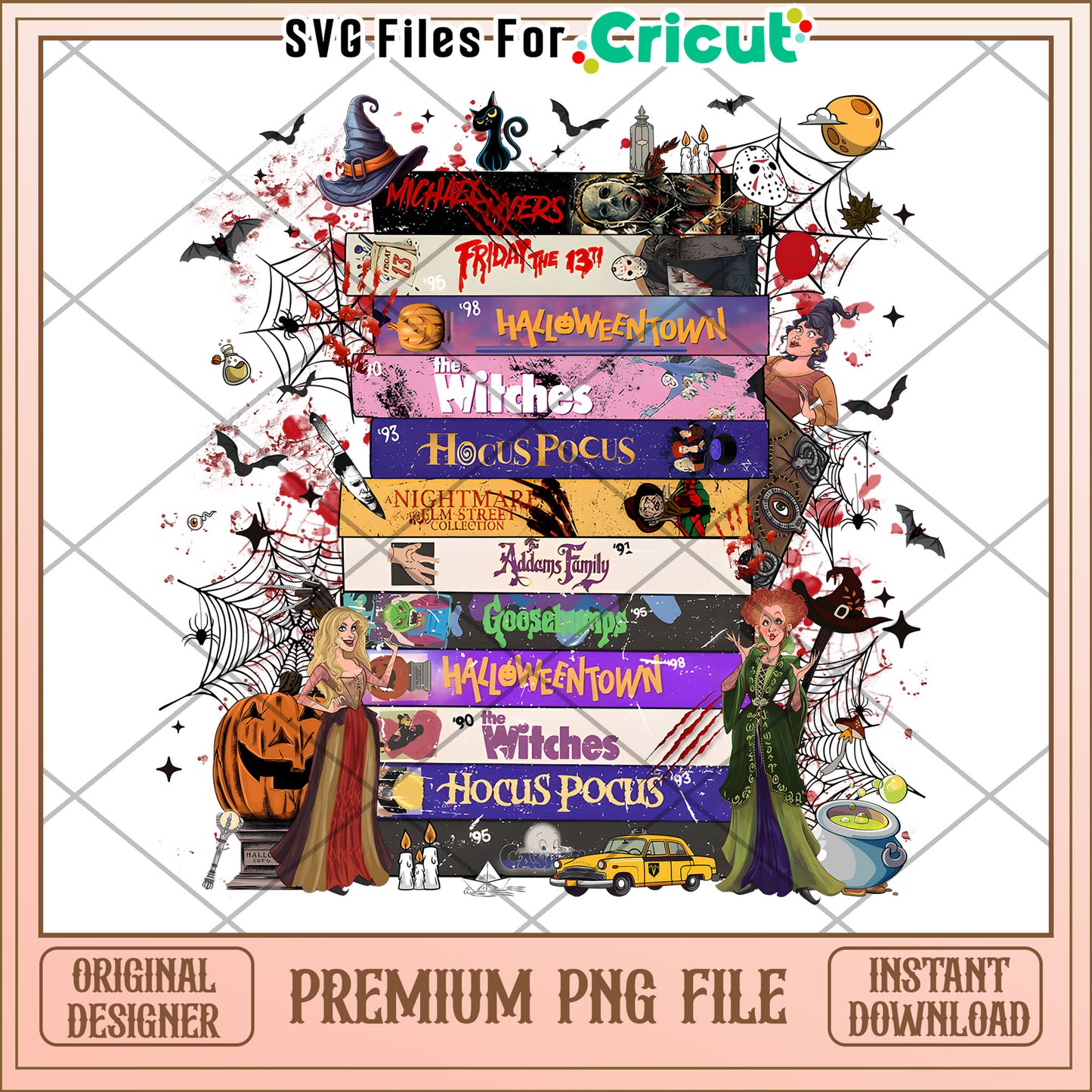 Horror books design png, halloween png, times for halloween png