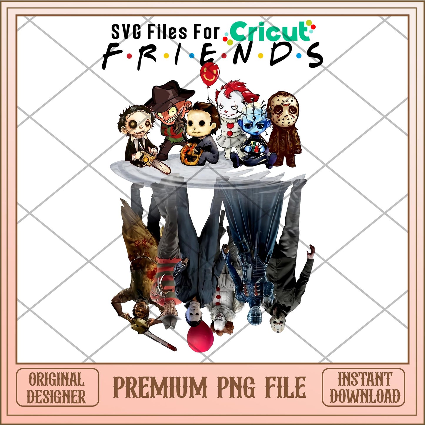 Horror friends Characters png, Horror characters png, digital download