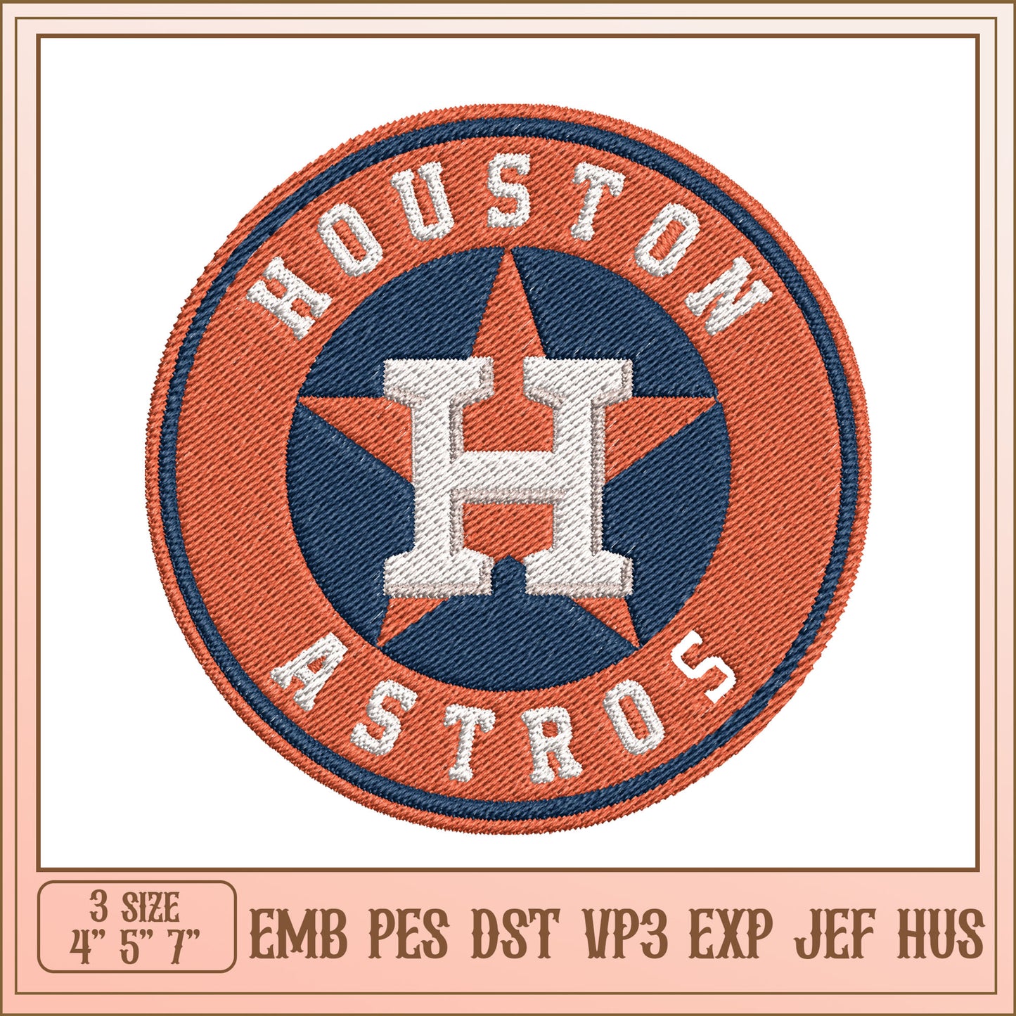 Houston Astros Embroidery Design - EMB PES DST