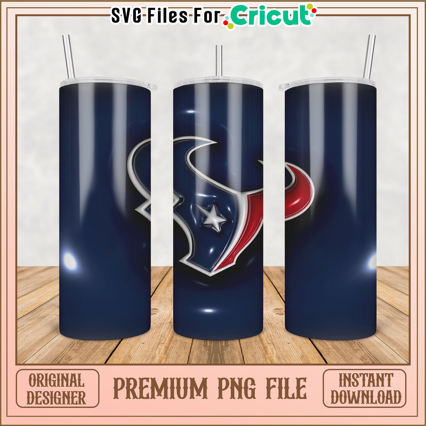 Houston Texans Tumbler PNG Sublimation