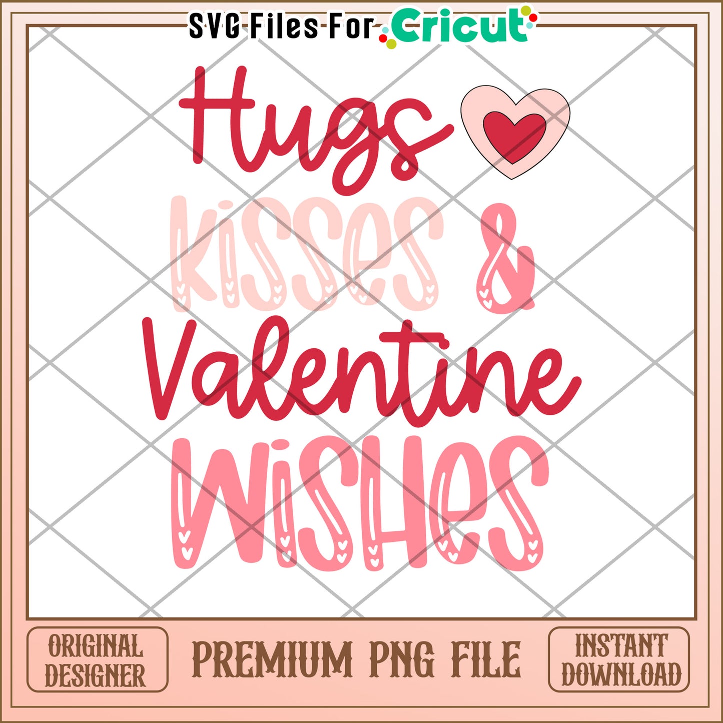 Hugs Kisses Valentine Wishes PNG