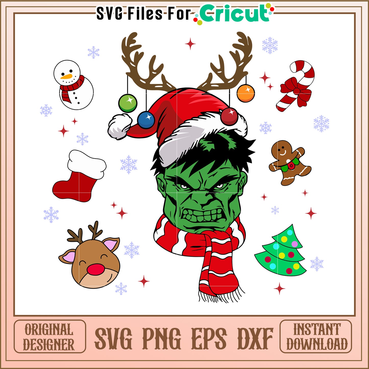 Hulk Christmas SVG PNG EPS DXF