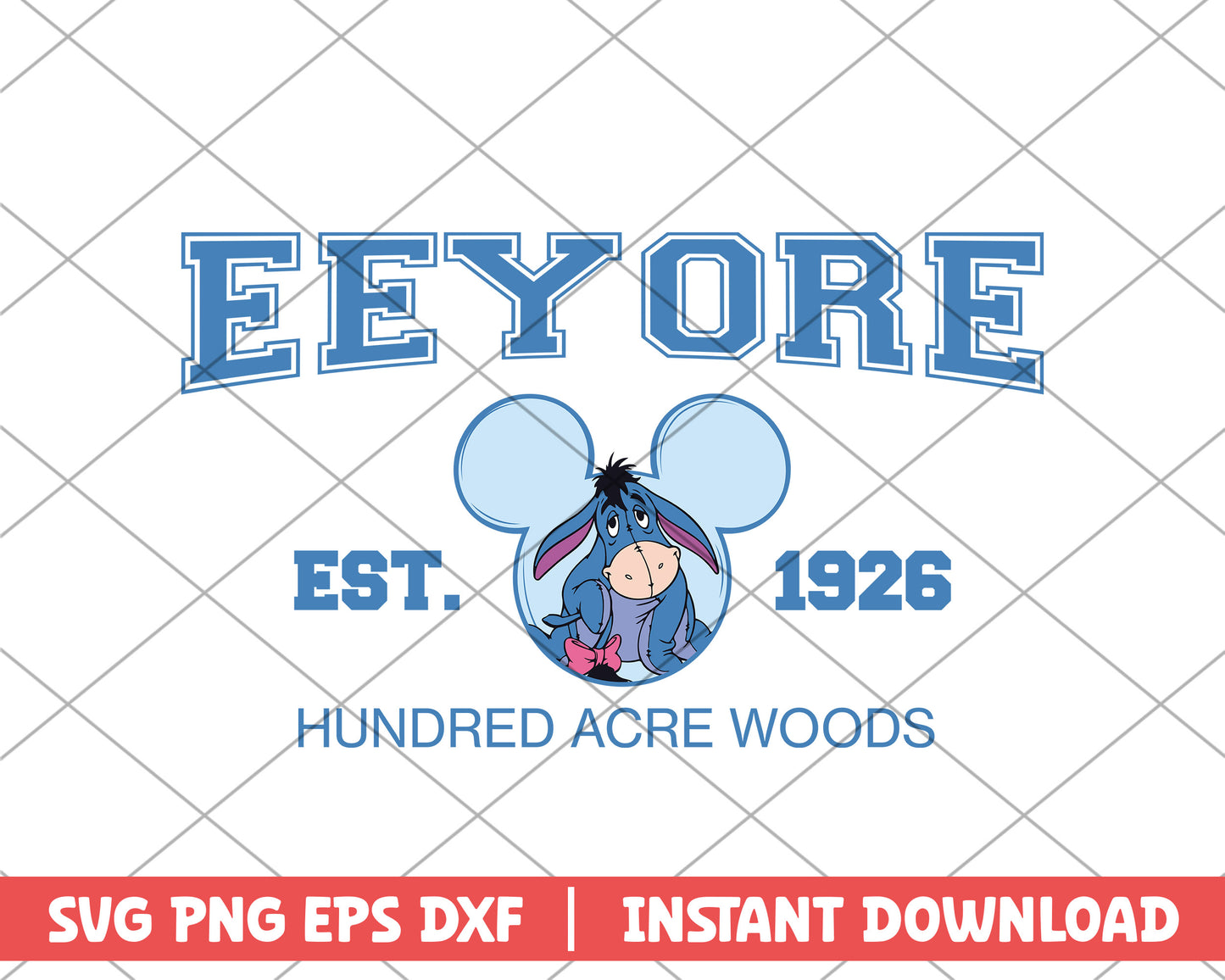 Hundred acre woods eeyore disney svg