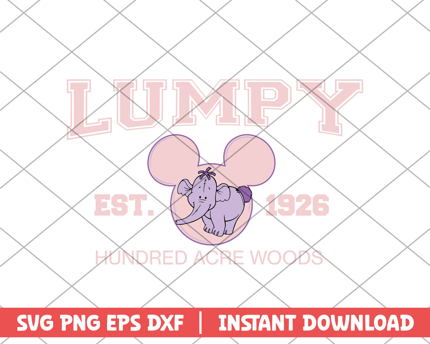 Hundred acre woods lumpy disney svg