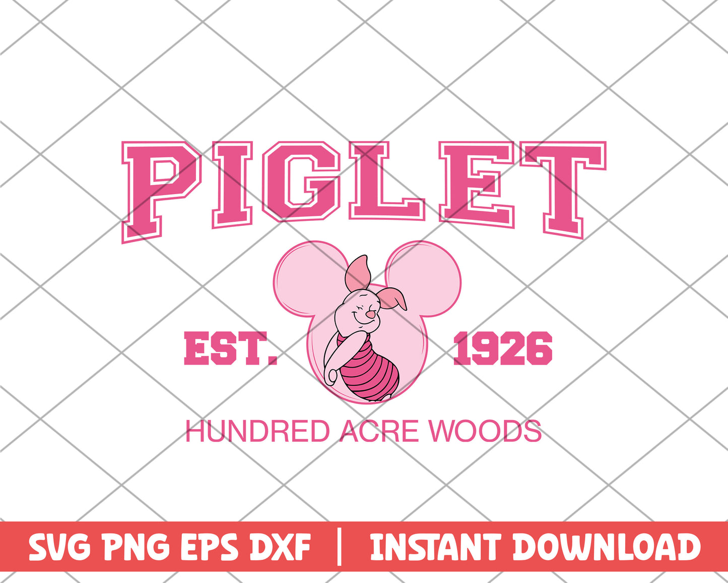 Hundred acre woods piglet disney svg