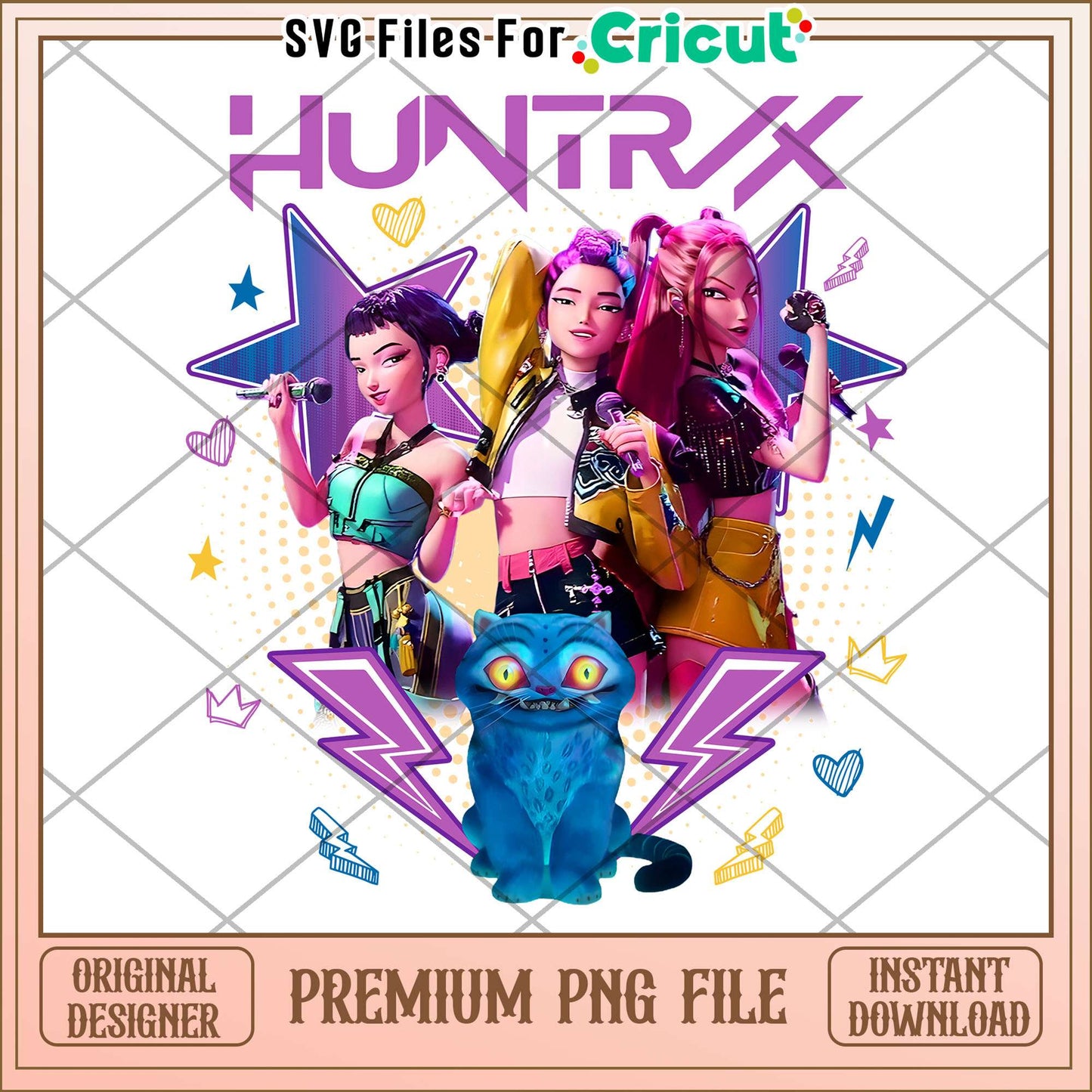 Huntrix svg, kpop demon hunters svg, saja girls svg