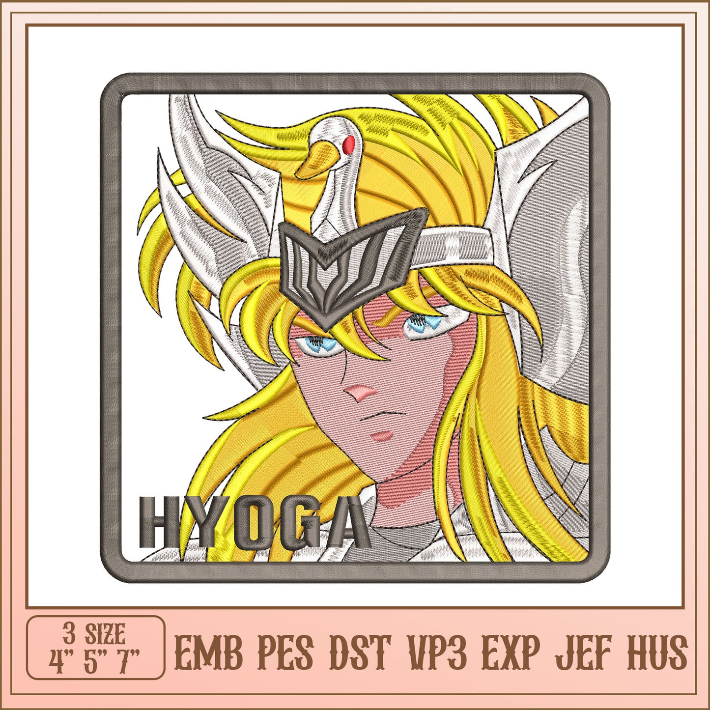 Hyoga Embroidery Design - EMB, PES, DST Formats