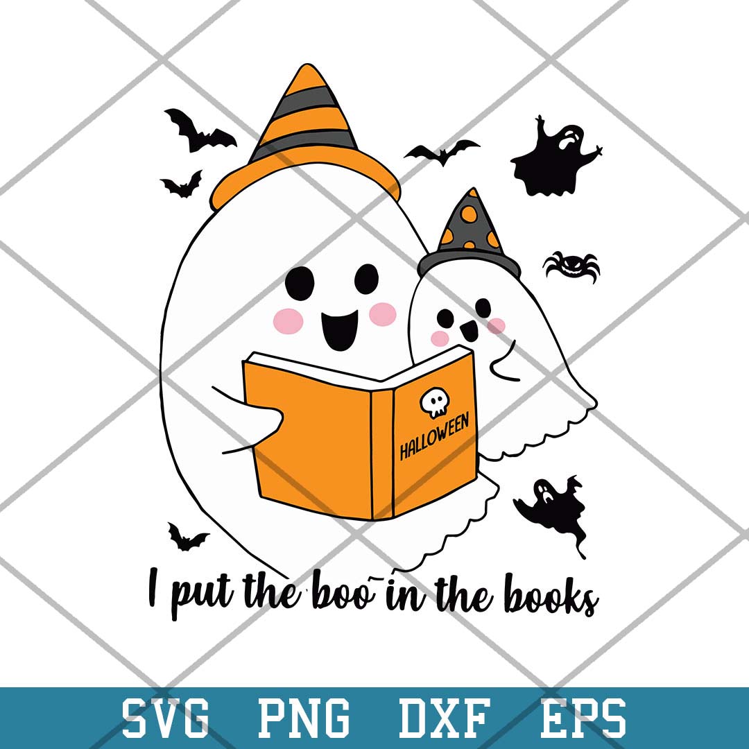 I Put The Boo In The Book Svg, Halloween Svg-Svgfilesforcricut