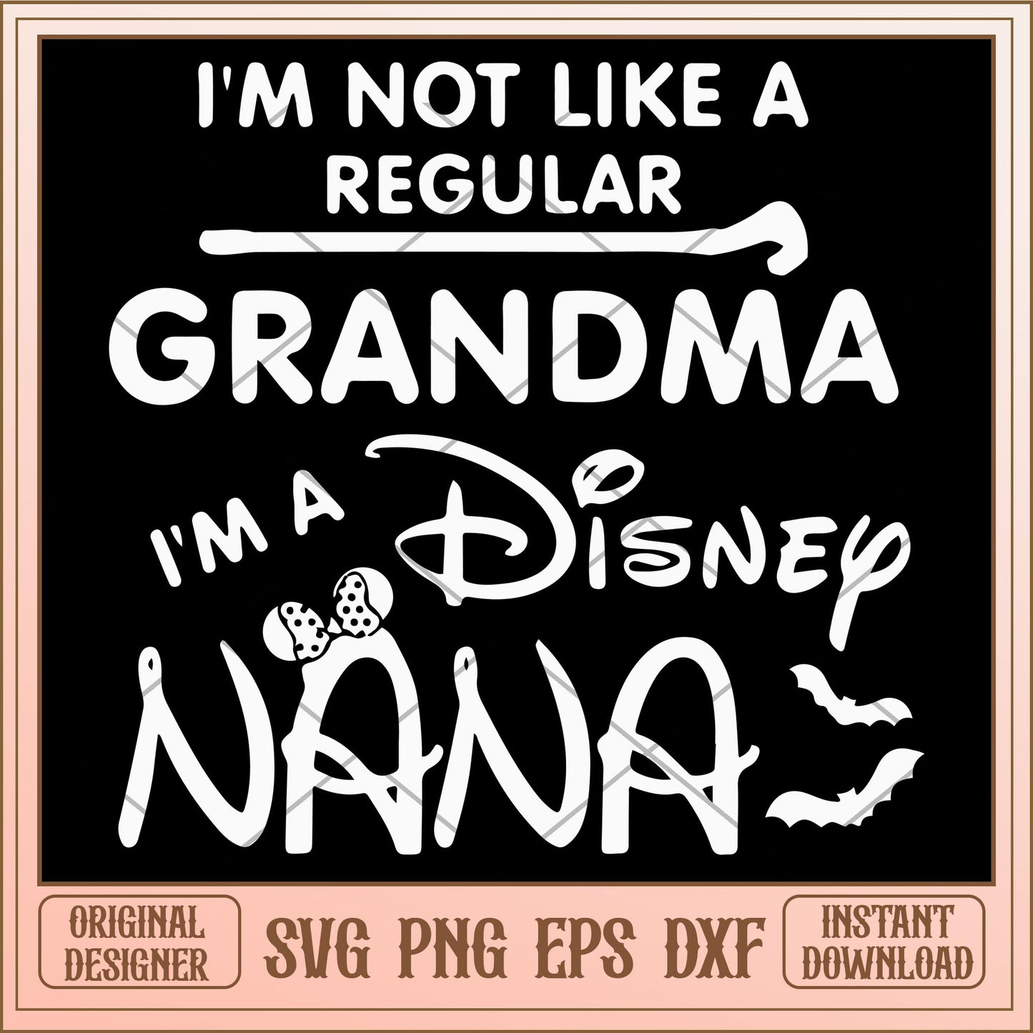 I am not like a regular grandma svg, disney characters svg, digital download
