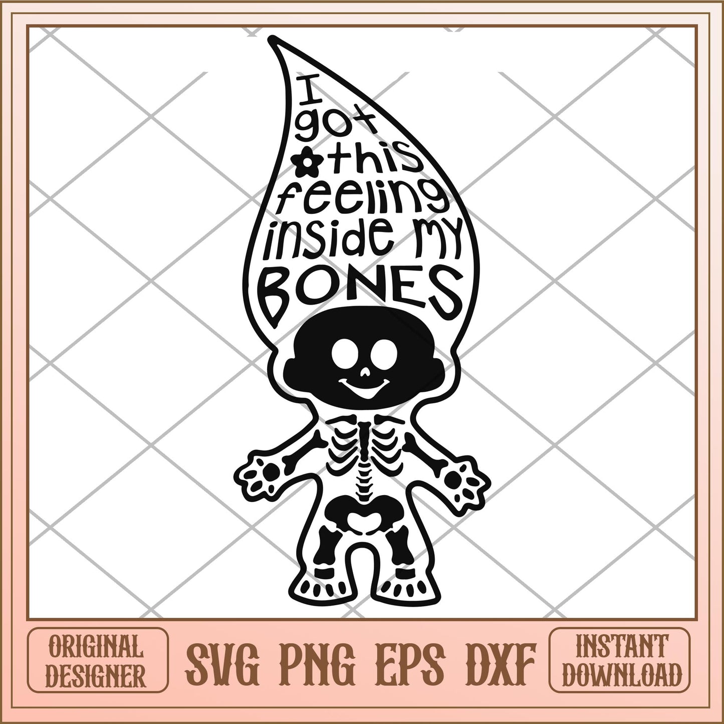 I got this feeling inside my bones halloween svg, halloween characters svg, digital download